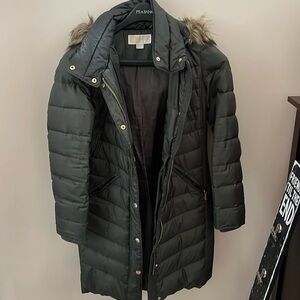Michael Kors jacket - forest green with furry hood